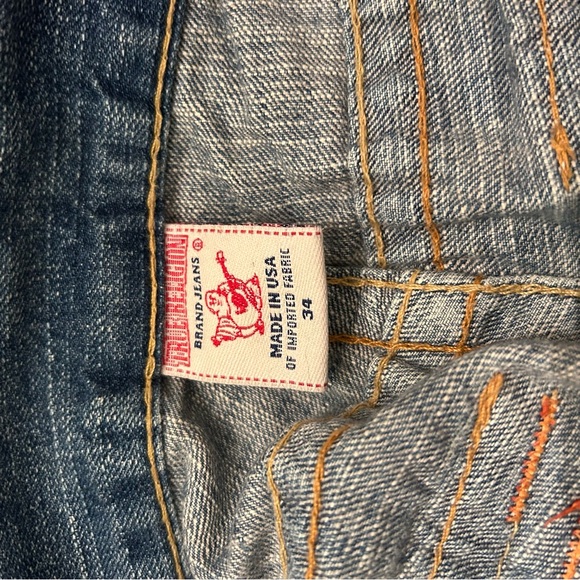 True Religion Men's Ricky Five Pocket Jeans 34x33 Made In USA - Picture 7 of 8